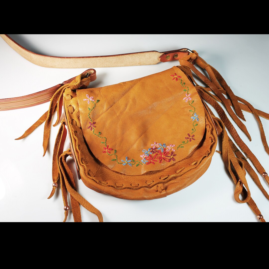 Fringe Top Vintage Boho Bags For Women Western Leather Fringe